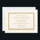 Marfim clássico e convite para ouro<br><div class="desc">O marfim clássico de convite e o ouro,  a estrutura e a caligrafia dourados fazem dele um eterno</div>