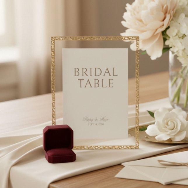 Marfim | Placa de Mesa 'Mesa Nupcial' para Casamen (Criador carregado)