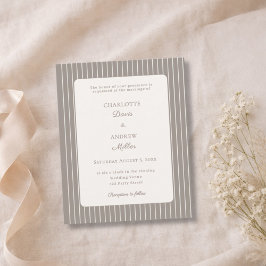 Marfim Taupe Neutro com Listras de Casamento