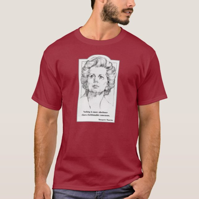 Margaret Thatcher - t-shirt do consenso (Frente)