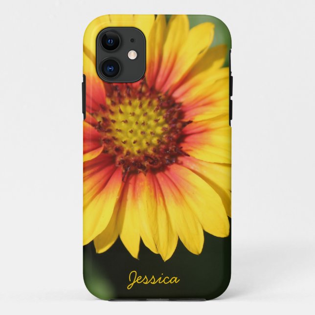 Margarida amarela brilhante, capas de iphone (Verso)