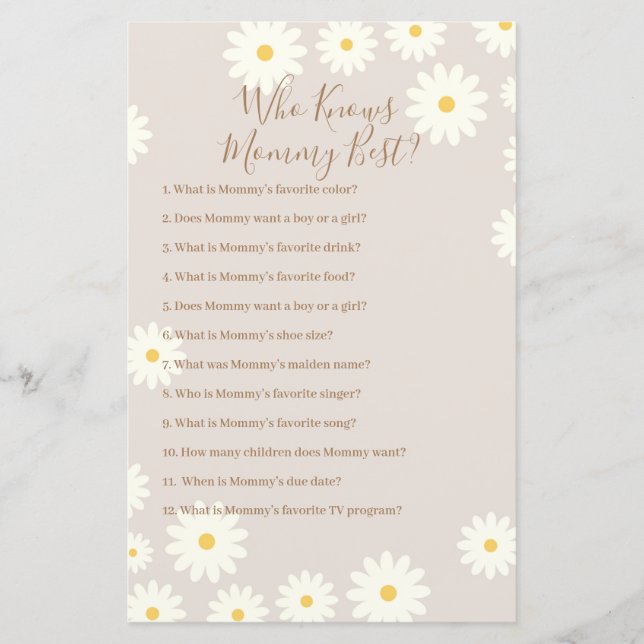 Margarida Branca da Boêmia que Conhece O Melhor Jo (Frente)