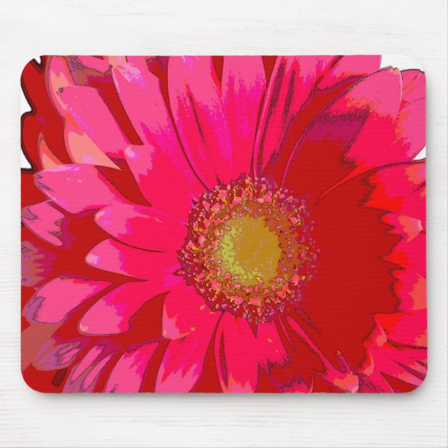 Margarida cor-de-rosa Mousepad do Gerbera (Frente)