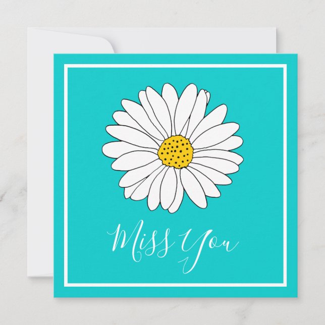 Margarida de Turquesa Branca Amarela (Frente)