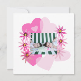 Margaridas Aquarela Corações Rosa Foto Gêmeos