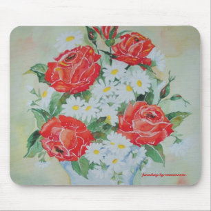Margaridas e rosas de Mousepad