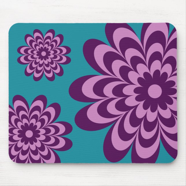 Margaridas Groovy modernas Mousepad (Frente)