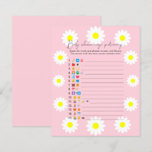 Margaridas - Jogo de imagens de emoji baby shower