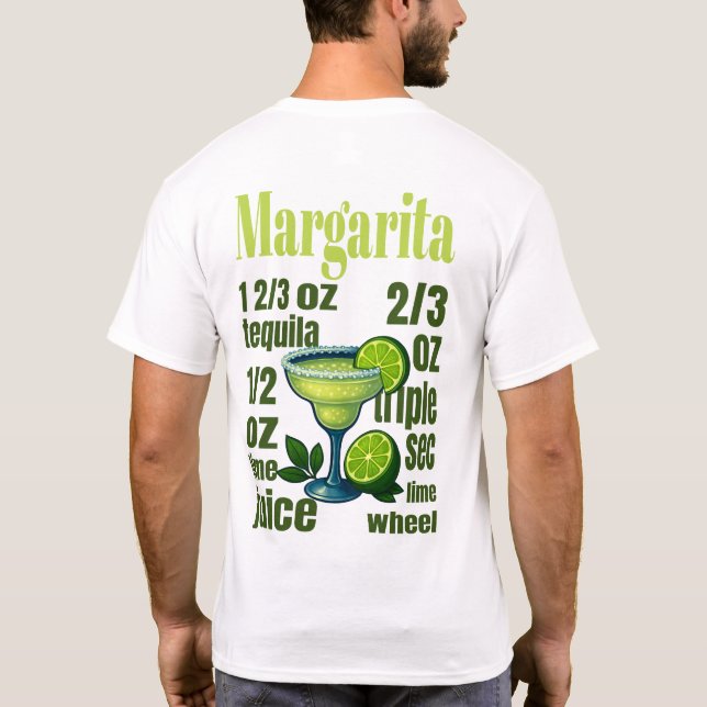 Margarita T-Shirt – Retro Lime Green Cocktail (Verso)