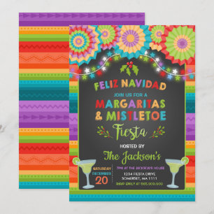 Margaritas e Mistletoe Holiday Party Convite