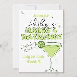 Margs e matrimônio convite de despedida de solteir