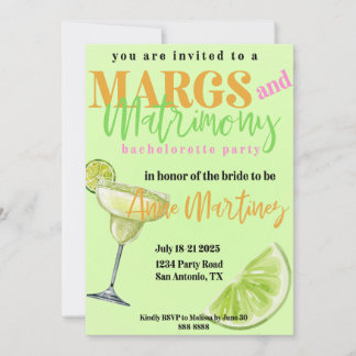 Margs & Matrimony Bachelorette Convite