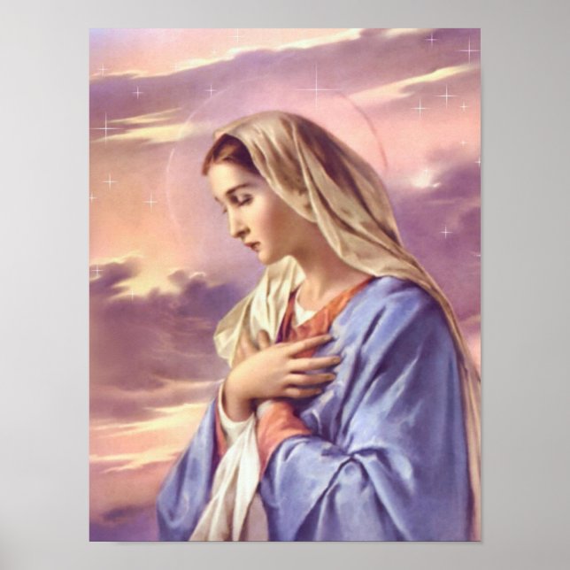 Maria mãe de Deus, a virgem sagrada, poster (Frente)