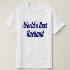 Marido com texto azul escuro T-Shirt