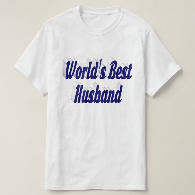 Marido com texto azul escuro T-Shirt (Frente do Design)