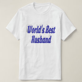 Marido com texto azul T-Shirt