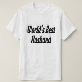 Marido com texto preto T-Shirt