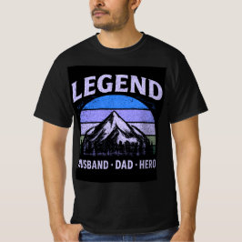 Marido Lendário Pai Herói Camisa Dia dos Pais Vint