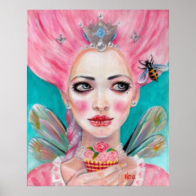 Marie Antoinette Cupcake Faerie - Queen Bee poster (Frente)