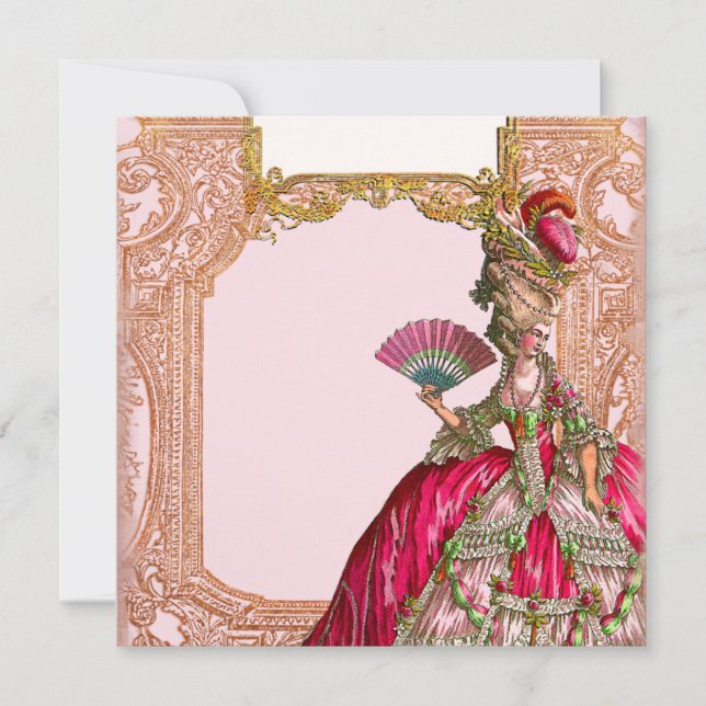 Marie Antoinette em rosa-quente (Frente)