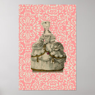 Marie Antoinette em vestida extravagante ~ Poster