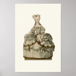 Marie Antoinette em vestida extravagante ~ Poster