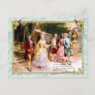 Marie Antoinette Jardim de Versalhes Cartão Postal