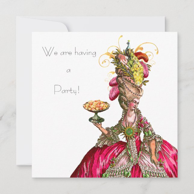 Marie Antoinette, pavão e bolo (Frente)