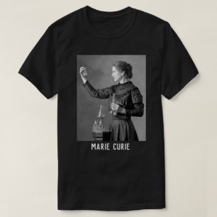 marie curie é a camisa elegante negra da física.