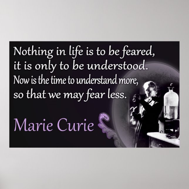 Marie Curie | Entendido, não temido Poster (Frente)