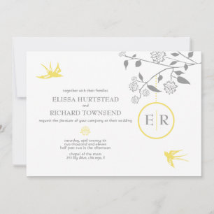 Marigold Birds Convites De Casamento