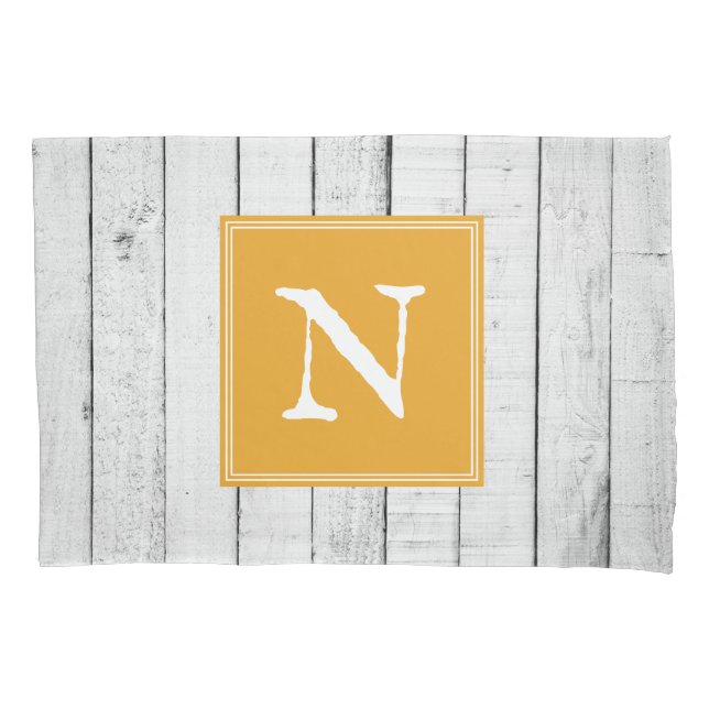 Marigold Rustic Monograma Pillowcase (Frente)