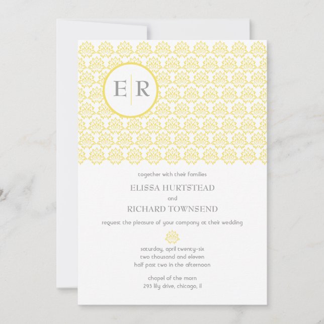 Marigold Wedding Convite (Frente)