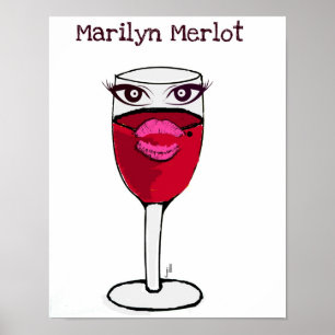 Marilyn Merlot Red Wine Impressão