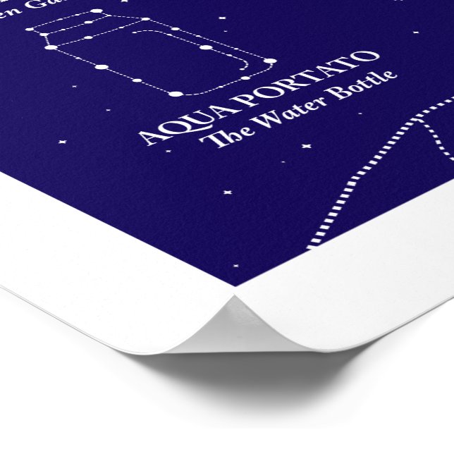 Marin County Night Sky Blue Poster 16x20 (Borda)