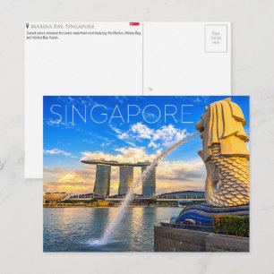 Marina Bay, cartão postal de viagem de Singapura