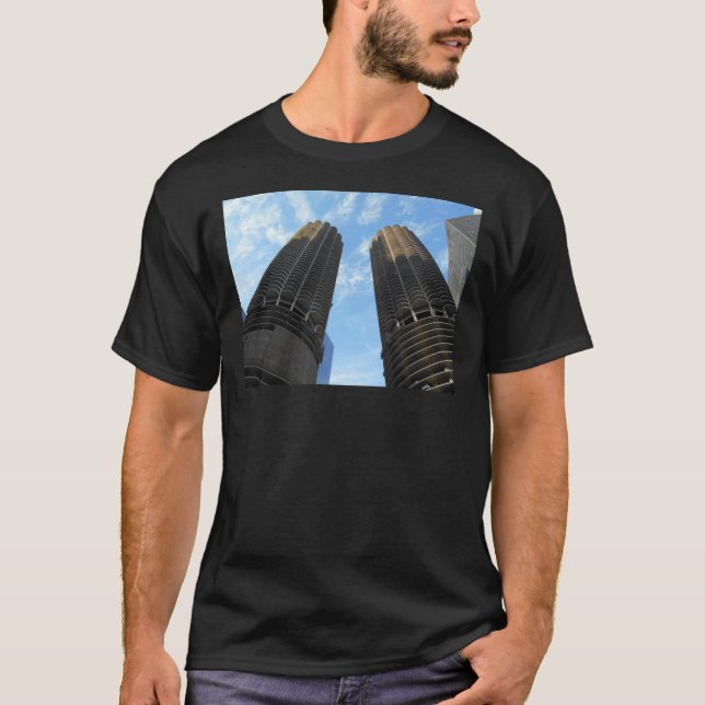 Marina Towers in Chicago Long T-Shirt (Frente)