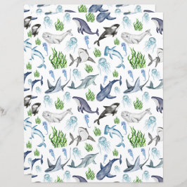 Marine Life Scrapbook Paper