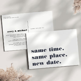Marinha | Anúncio de Adiamento de Casamento Modern