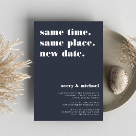 Marinha | Anúncio de Atraso de Casamento Moderno