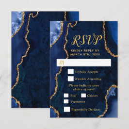 Marinha e Ágata Dourada Escolha de Refeição RSVP