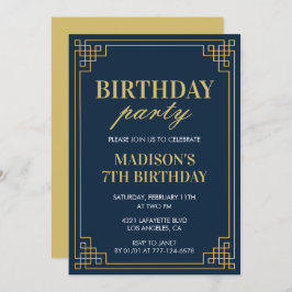 marinho 7 de convites para Festa de aniversário