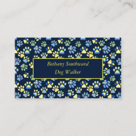 Marinho amarelo Cartão de visita de patas para cam