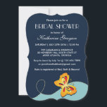 Marinho Azul Amarelo Borboleta Chá Convite<br><div class="desc">Borboleta colorida com espiral e convite para enrolar. Seja exclusivo com os convites de forma entre colchetes. Perfeito para casamento de primavera ou verão,  chá de panela,  convites de festa de noivado. Ou personalizá-lo para chá de fraldas e festa de aniversário para sua garotinha.</div>