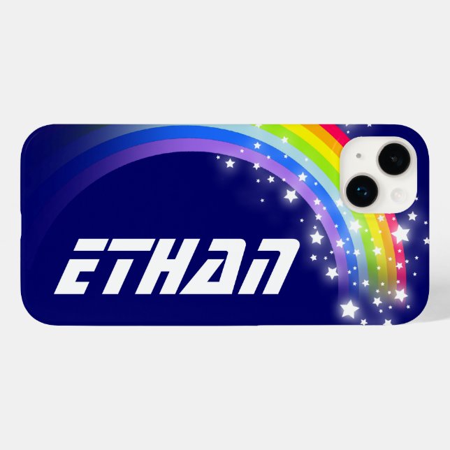 Marinho azul-arco-íris céu estrelado (Verso (horizontal))