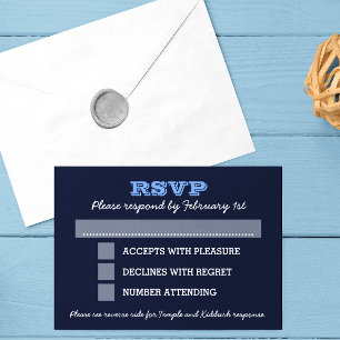 Marinho Azul, Bar Mitzvah Grande RSVP com opções