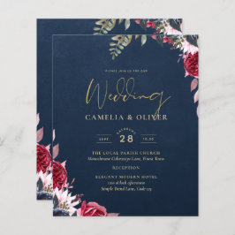 Marinho Azul Berry Floral Burgundy Fall