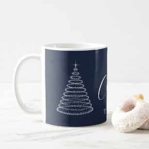 Marinho azul caneca personalizada de café de Natal
