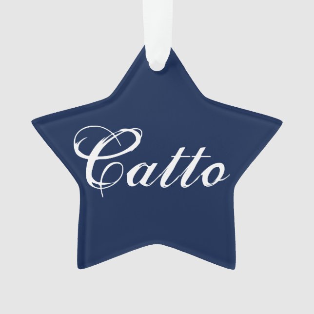 Marinho Azul - "Catto" - Ornamento Estrela (Frente)