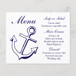 Marinho Azul de  de Ancoragem de Menu Náutico